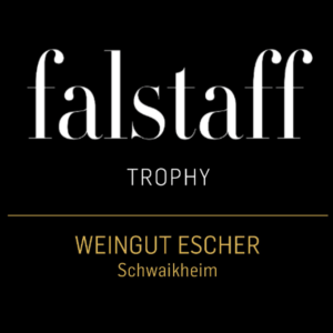 Urkunde/Auszeichnung mit Logo von Falstaff Trophy Weinguide Deutschland für das naturnahe Weingut Escher in Württemberg Stuttgart Rems-Murr-Kreis Schwaikheim